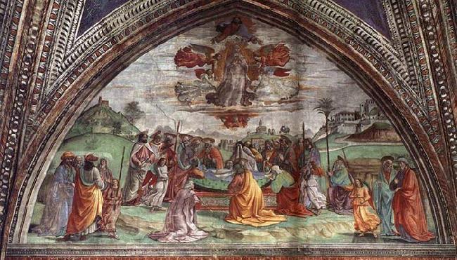 GHIRLANDAIO, Domenico Death and Assumption of the Virgin Spain oil painting art
